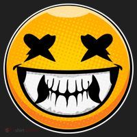 Sharp Toothed Smiley Creepy Emoji Beanie thumb 2
