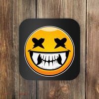 Sharp Toothed Smiley Creepy Emoji Coaster thumb 0