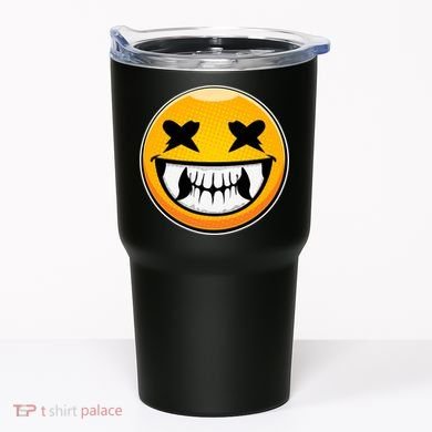 Sharp Toothed Smiley Creepy Emoji Tumbler