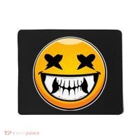 Sharp Toothed Smiley Creepy Emoji Mousepad thumb 0