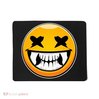 Sharp Toothed Smiley Creepy Emoji Mousepad