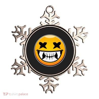 Sharp Toothed Smiley Creepy Emoji Ornament