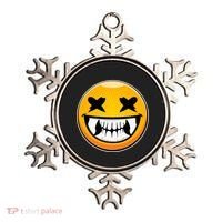 Sharp Toothed Smiley Creepy Emoji Ornament thumb 0