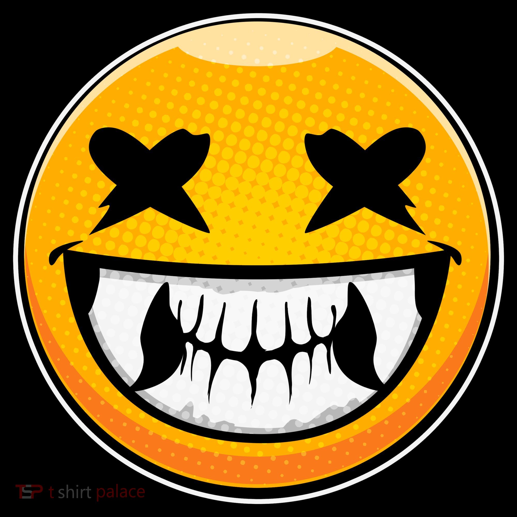Sharp Toothed Smiley Creepy Emoji Ornament