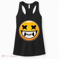 Sharp Toothed Smiley Creepy Emoji Women's Tank Top thumb 0