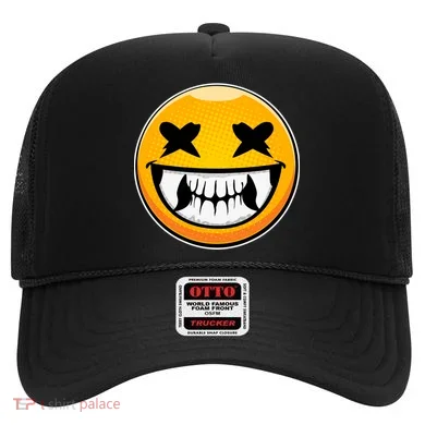Sharp Toothed Smiley Creepy Emoji Hat