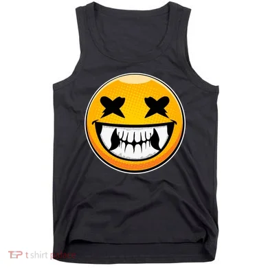 Sharp Toothed Smiley Creepy Emoji Tank Top