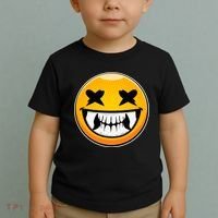 Sharp Toothed Smiley Creepy Emoji Toddler T-Shirt thumb 2