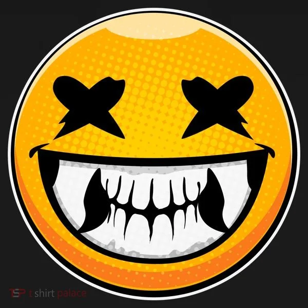 Sharp Toothed Smiley Creepy Emoji Toddler T-Shirt
