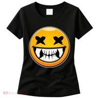 Sharp Toothed Smiley Creepy Emoji Women's T-Shirt thumb 0