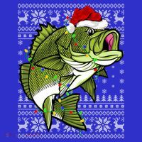 Santa Hat Bass Fish Xmas Lighting Ugly Bass Christmas Gift Women's Tank Top thumb 5