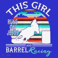Serape Horse Barrel Racing This Girl Runs On Jesus Rodeo Premium T-Shirt thumb 7