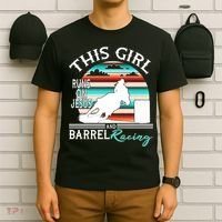 Serape Horse Barrel Racing This Girl Runs On Jesus Rodeo T-Shirt thumb 6