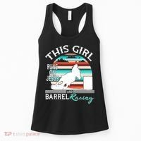 Serape Horse Barrel Racing This Girl Runs On Jesus Rodeo Women's Tank Top thumb 0