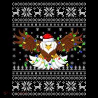 Santa Hat Bald Eagle Xmas Lighting Ugly Bald Eagle Christmas Gift Coffee Mug thumb 5