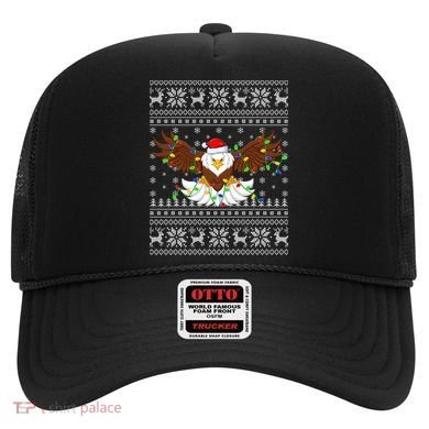 Santa Hat Bald Eagle Xmas Lighting Ugly Bald Eagle Christmas Gift Hat