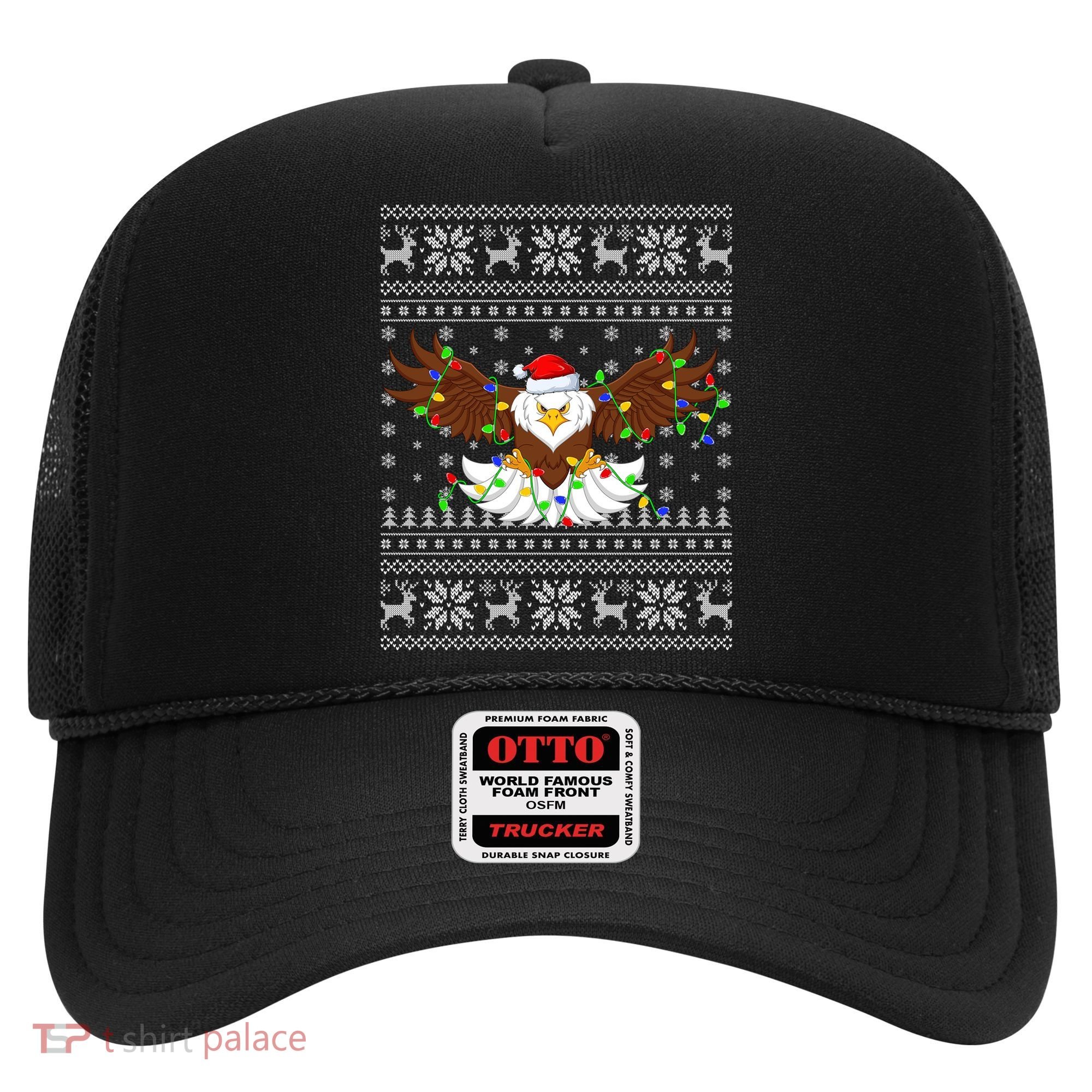 Santa Hat Bald Eagle Xmas Lighting Ugly Bald Eagle Christmas Gift Hat