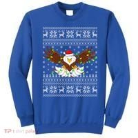 Santa Hat Bald Eagle Xmas Lighting Ugly Bald Eagle Christmas Gift Sweatshirt thumb 0