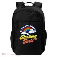 Stealing Hearts Blasting Farts Gift Funny Rainbow Valentines Gift Backpack thumb 0