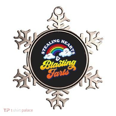 Stealing Hearts Blasting Farts Gift Funny Rainbow Valentines Gift Ornament