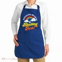 Stealing Hearts Blasting Farts Gift Funny Rainbow Valentines Gift Apron thumb 2