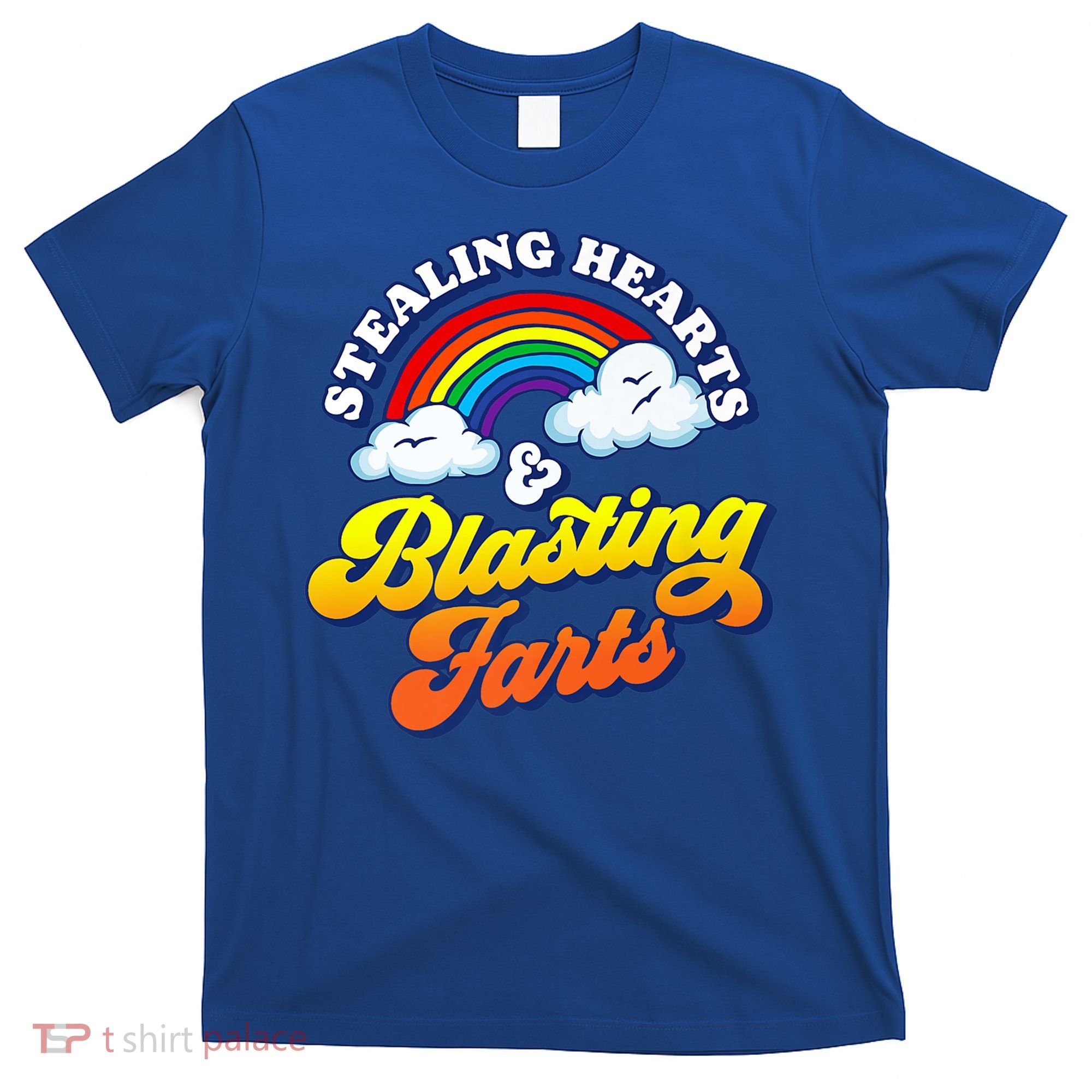 Stealing Hearts Blasting Farts Gift Funny Rainbow Valentines Gift T-Shirt