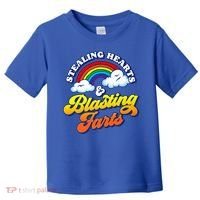 Stealing Hearts Blasting Farts Gift Funny Rainbow Valentines Gift Toddler T-Shirt thumb 0