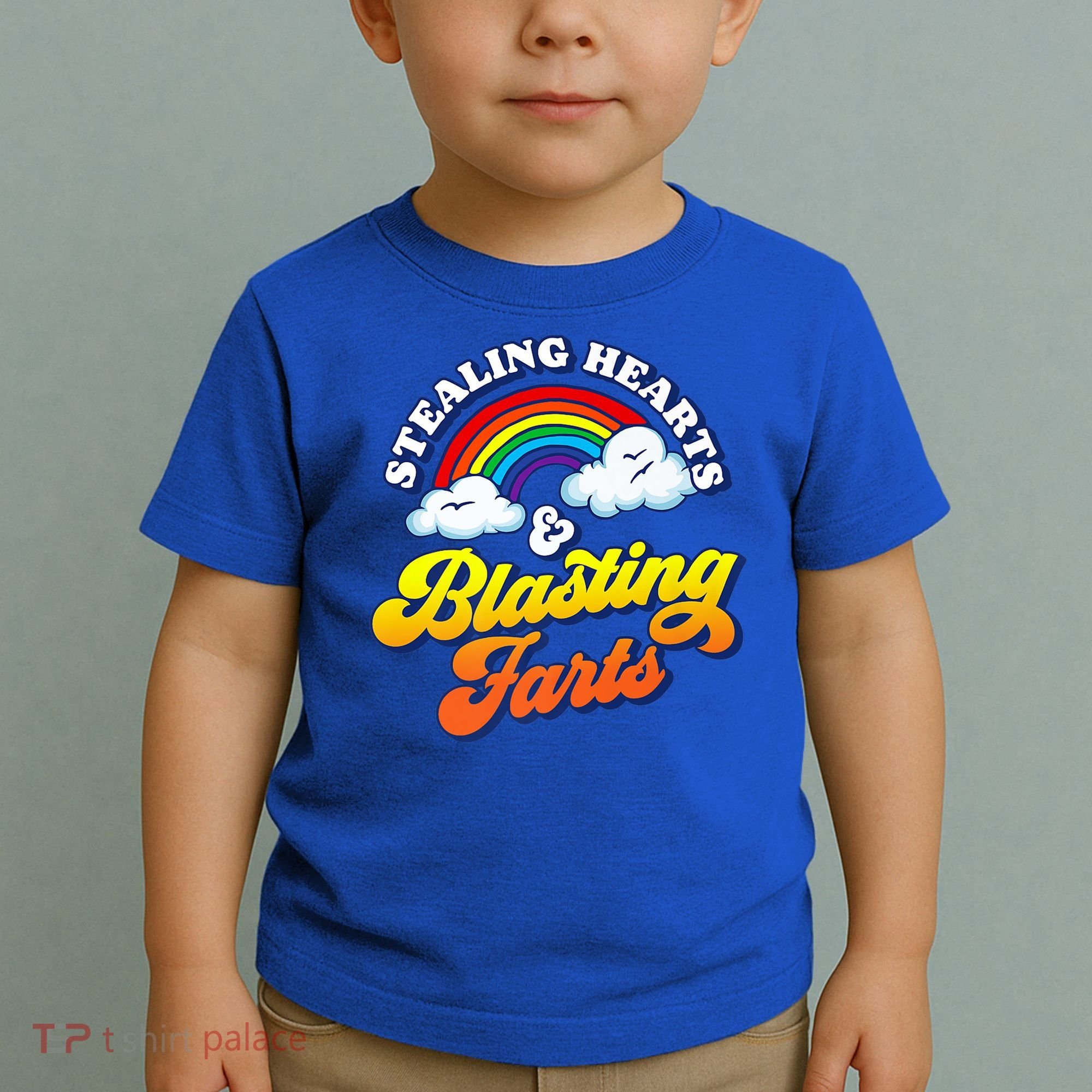 Stealing Hearts Blasting Farts Gift Funny Rainbow Valentines Gift Toddler T-Shirt