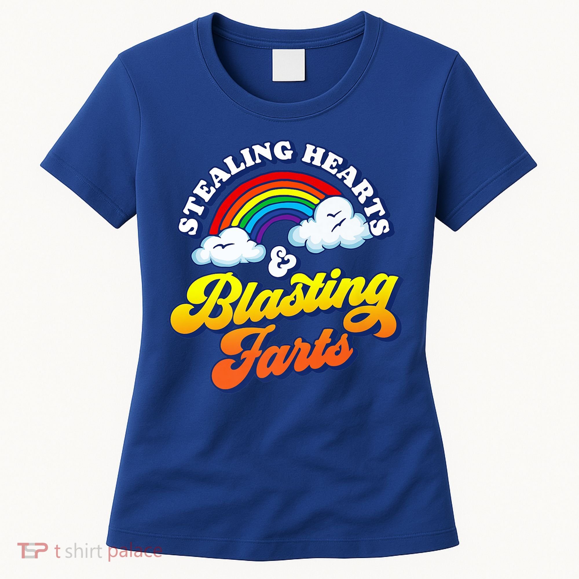 Stealing Hearts Blasting Farts Gift Funny Rainbow Valentines Gift Women's T-Shirt
