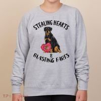 Stealing Hearts Blasting Farts Rottweiler Valentines Day Women's Sweatshirt thumb 0
