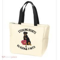 Stealing Hearts Blasting Farts Rottweiler Valentines Day Tote Bag thumb 3