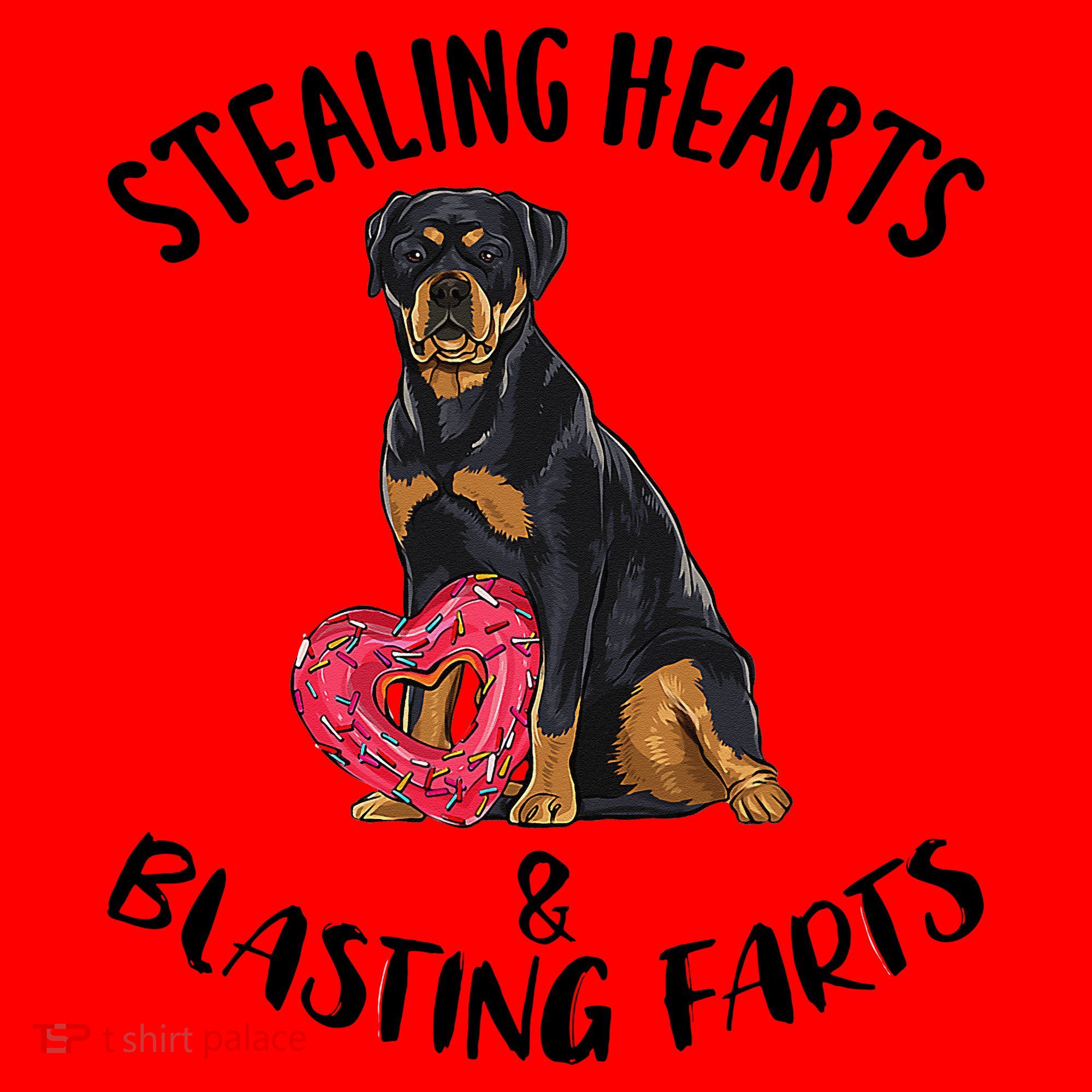 Stealing Hearts Blasting Farts Rottweiler Valentines Day Santa Hat