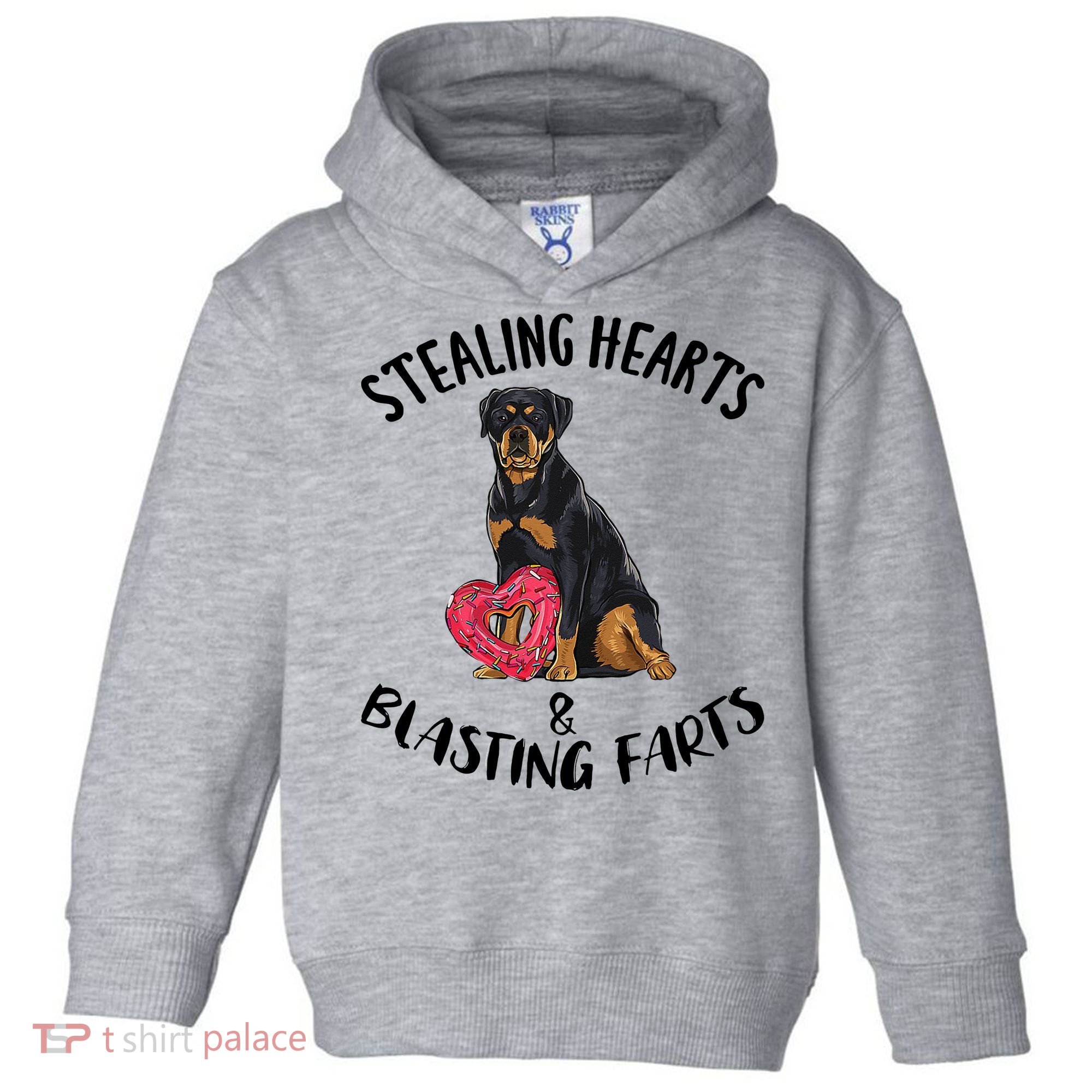 Stealing Hearts Blasting Farts Rottweiler Valentines Day Toddler Hoodie