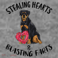 Stealing Hearts Blasting Farts Rottweiler Valentines Day Toddler Hoodie thumb 2