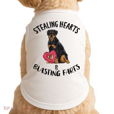 Stealing Hearts Blasting Farts Rottweiler Valentines Day Doggie Tank