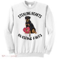 Stealing Hearts Blasting Farts Rottweiler Valentines Day Sweatshirt thumb 0