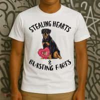 Stealing Hearts Blasting Farts Rottweiler Valentines Day T-Shirt thumb 3
