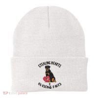 Stealing Hearts Blasting Farts Rottweiler Valentines Day Beanie thumb 0