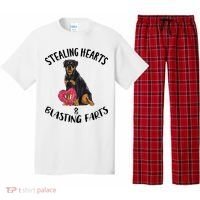 Stealing Hearts Blasting Farts Rottweiler Valentines Day Pajama Set thumb 0