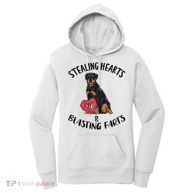 Stealing Hearts Blasting Farts Rottweiler Valentines Day Women's Hoodie