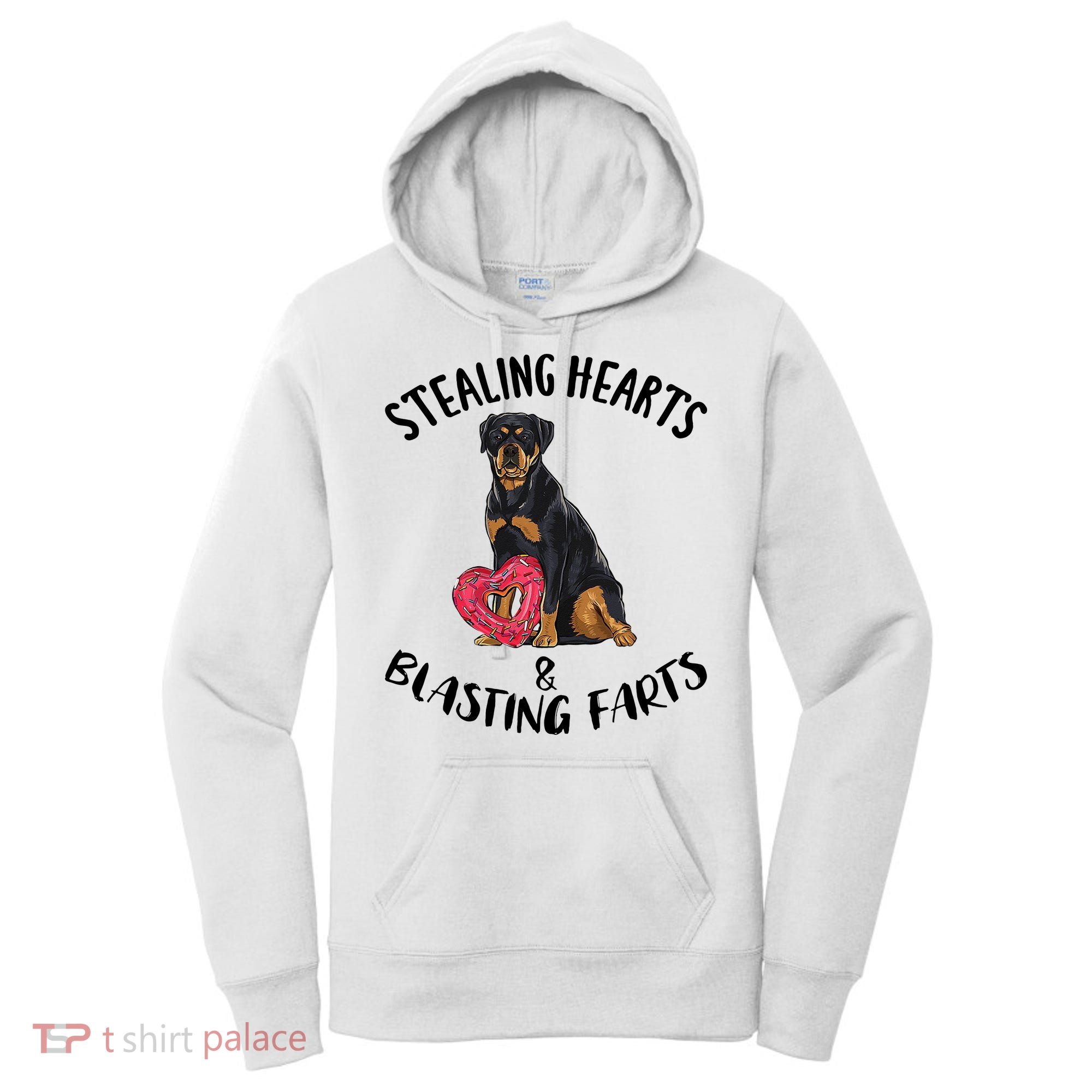 Stealing Hearts Blasting Farts Rottweiler Valentines Day Women's Hoodie