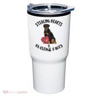 Stealing Hearts Blasting Farts Rottweiler Valentines Day Tumbler thumb 0