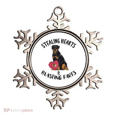 Stealing Hearts Blasting Farts Rottweiler Valentines Day Ornament