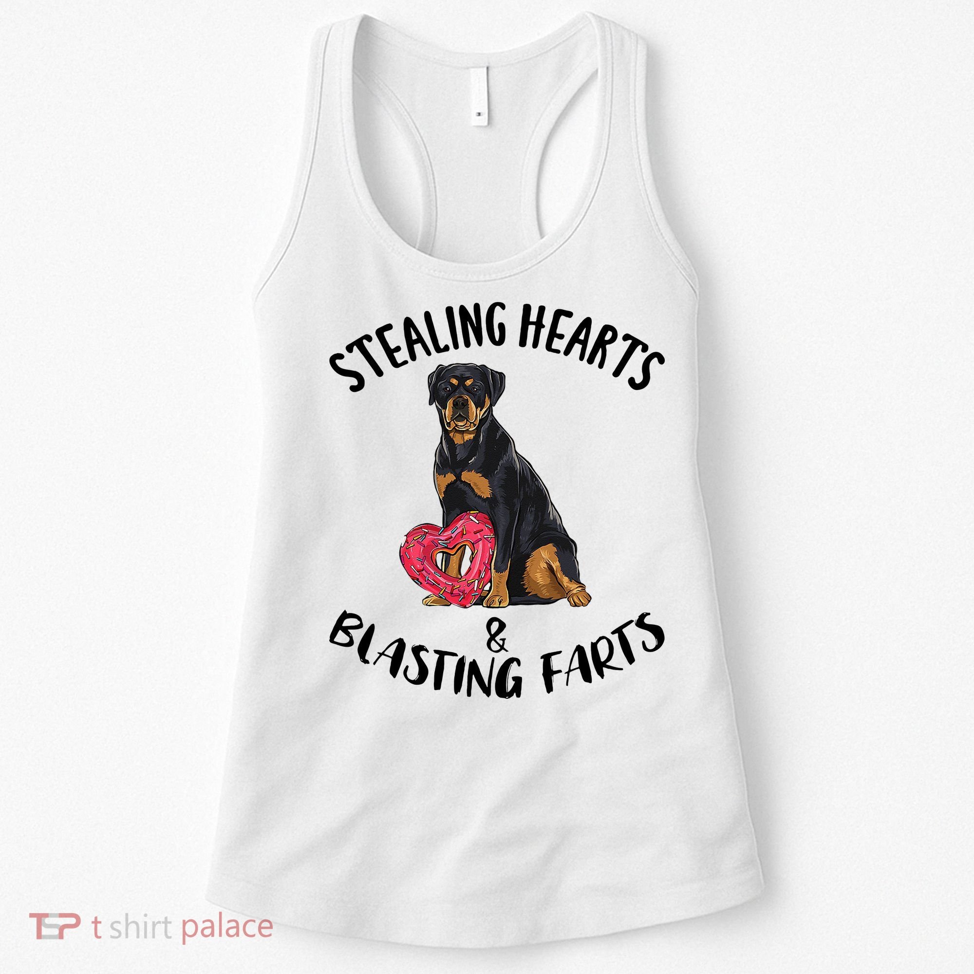 Stealing Hearts Blasting Farts Rottweiler Valentines Day Women's Tank Top