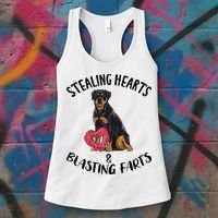 Stealing Hearts Blasting Farts Rottweiler Valentines Day Women's Tank Top thumb 3