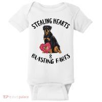 Stealing Hearts Blasting Farts Rottweiler Valentines Day Baby Bodysuit thumb 0