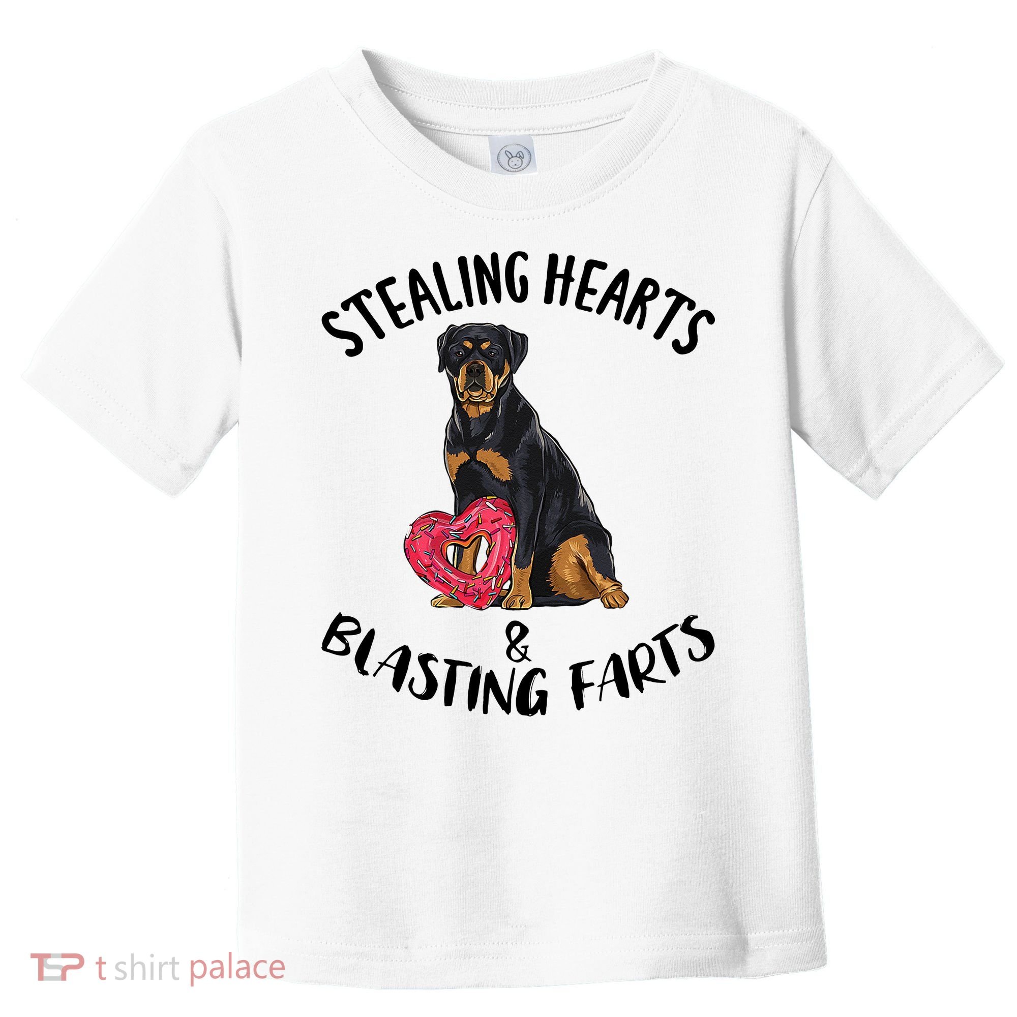 Stealing Hearts Blasting Farts Rottweiler Valentines Day Toddler T-Shirt