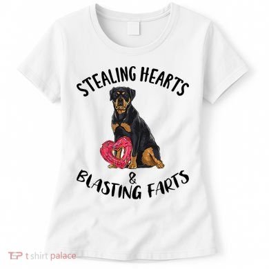 Stealing Hearts Blasting Farts Rottweiler Valentines Day Women's T-Shirt