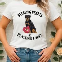 Stealing Hearts Blasting Farts Rottweiler Valentines Day Women's T-Shirt thumb 2