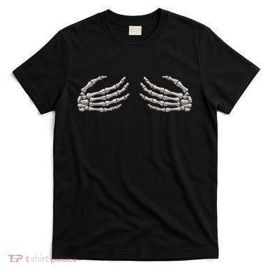 Skeleton Hands Breast Halloween T-Shirt